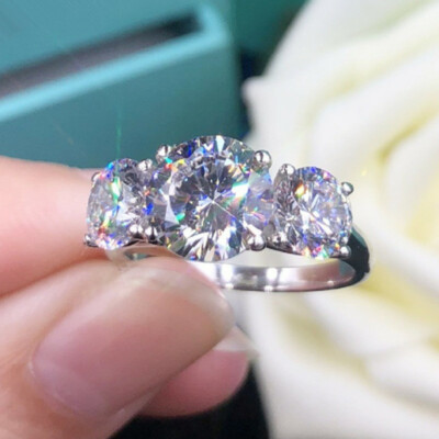 Fashion 925 Silver Filled Ring Cubic Zircon Women Wedding Party Jewelry Sz 6-10