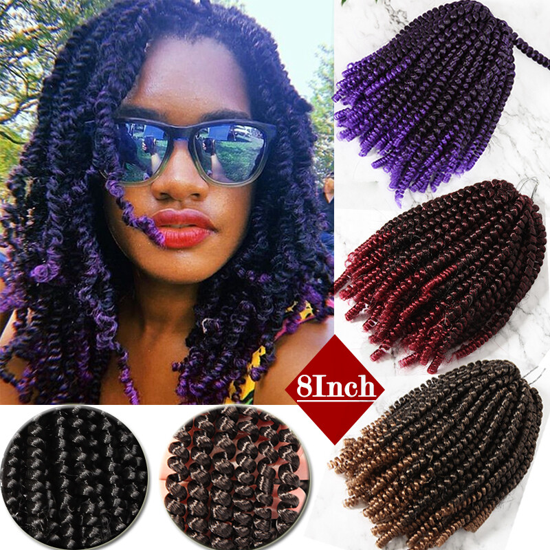 Kinky Curly Passion Spring Crochet Twist Braids Kanekalon Braiding