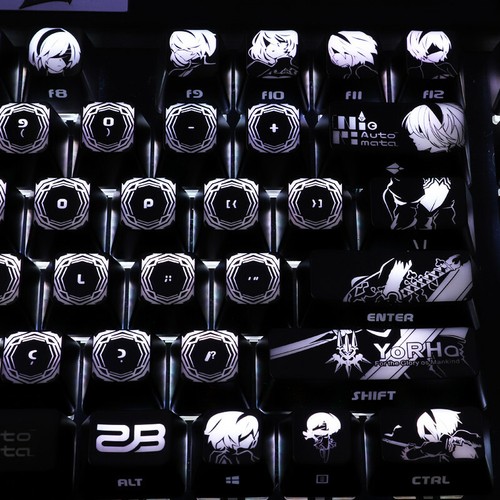 NieR:Automata Anime Coating Keycap Set Backlit Keycaps f/Mechanical Keyboard New