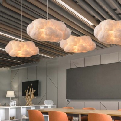 Modern Cloud Ceiling Lamp Dining Room Decor Light Hanging Pendant Lighting White