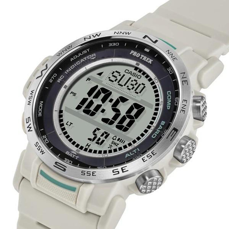 Pre-owned Casio Pro Trek Prw-35-7jf Climber Triple Sensor Digital Solar Atomic Men Watch