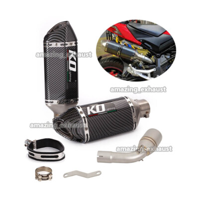 For Benelli TNT125 TNT135 2017-2023 Middle Exhaust Link Pipe 310MM Muffler Tips