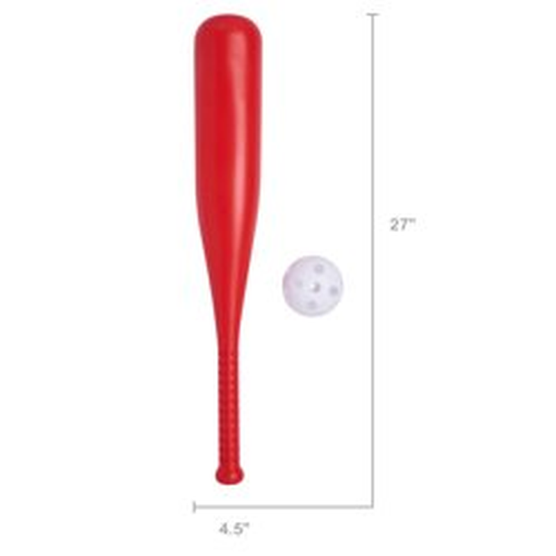 Play Day Jumbo Red Bat and Ball, Two Piece Set, Sports Toy E