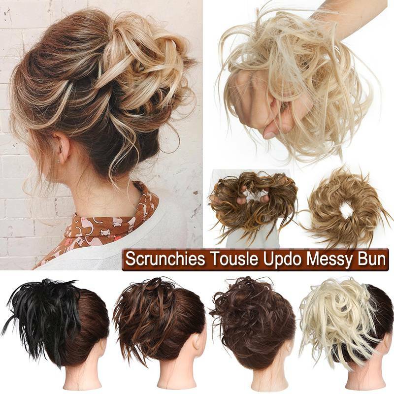 On Sale 100 Real Thick Scrunchies Messy Bun Tousle Hair