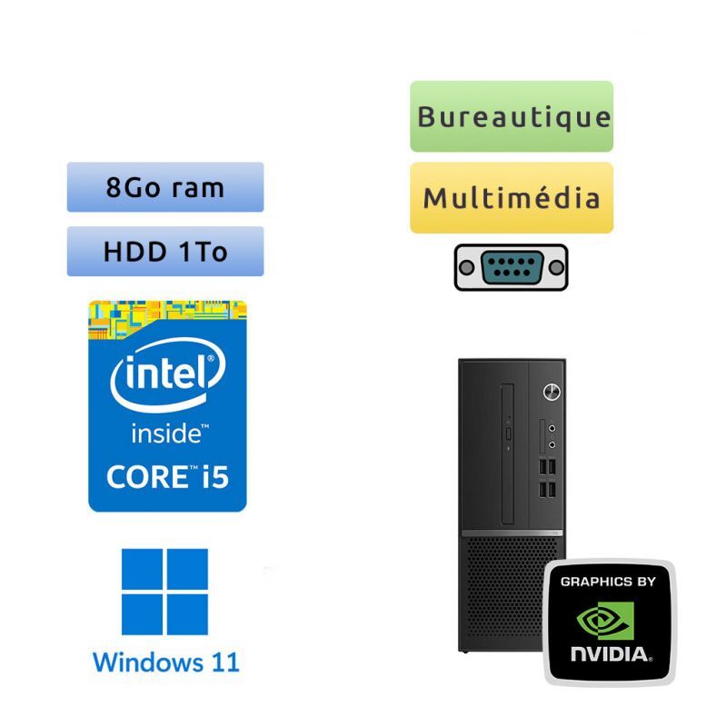 Occasion - Lenovo Thinkcentre V530s Sff - Windows 11 - I5 8go 1to - Port Serie -