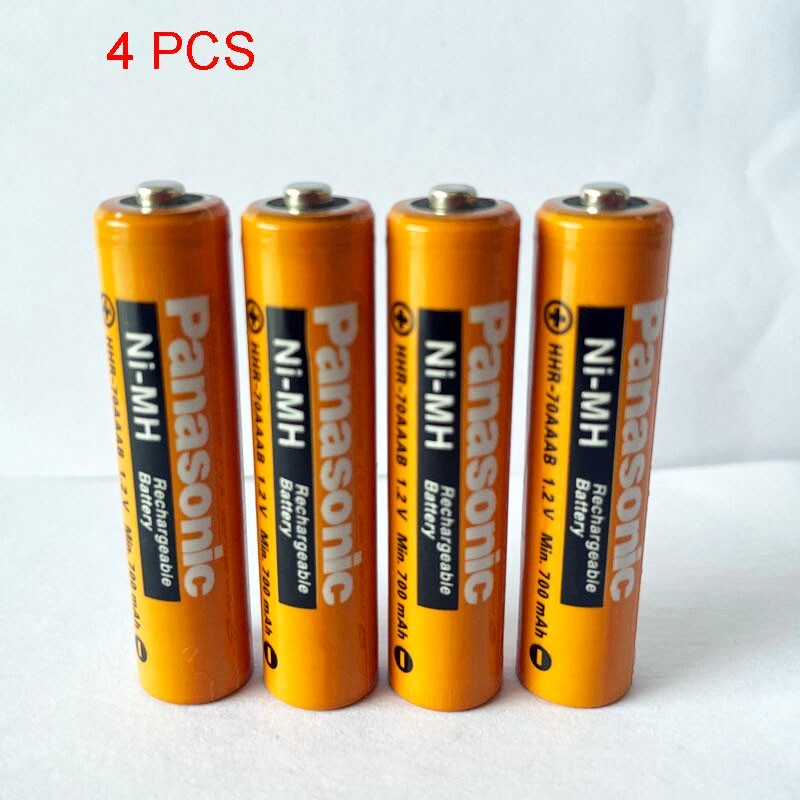 4 Panasonic AAA 1.2V Ni-MH 700mAh Rechargeable Batteries for Cordless Phones US
