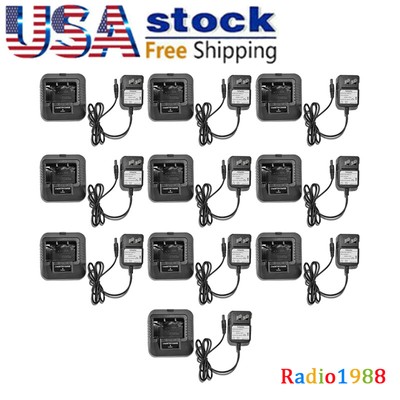 10x CH-5 Desktop Charger For  BF-UV-5R 8W UV-5R III UV-5R+ Plus UV-5RA Radios