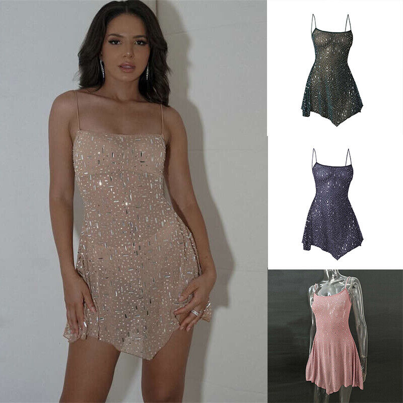 Sexy See-Through Mesh Hot Drill Turtleneck Wrapped Skirt Dresses Sexy See-Through Mesh Hot Drill Turtleneck Wrapped Skirt Dresses