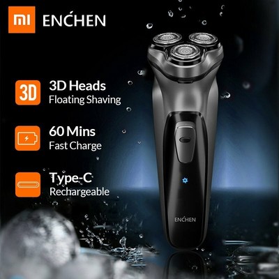 Mi 3D Electric Shaver Men's Razor Beard Trimmer Rechargeable Type C USB 3Blades