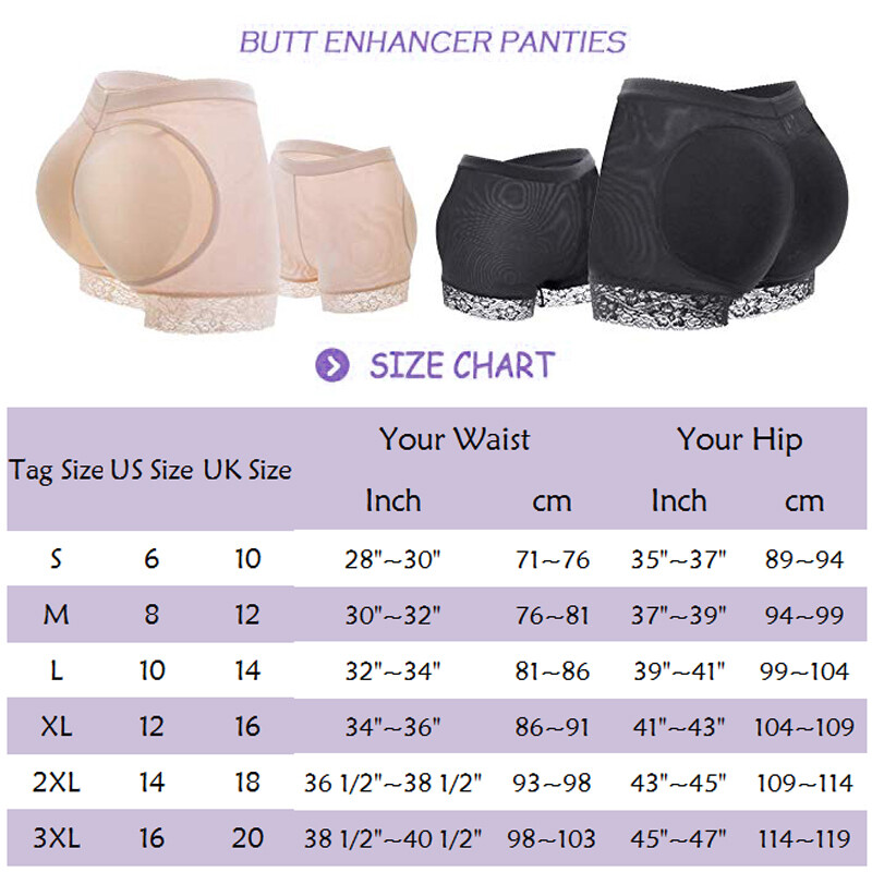 Women Butt Lifter Push Up Shapewear Padded Underwear Boyshort Booty Hip 