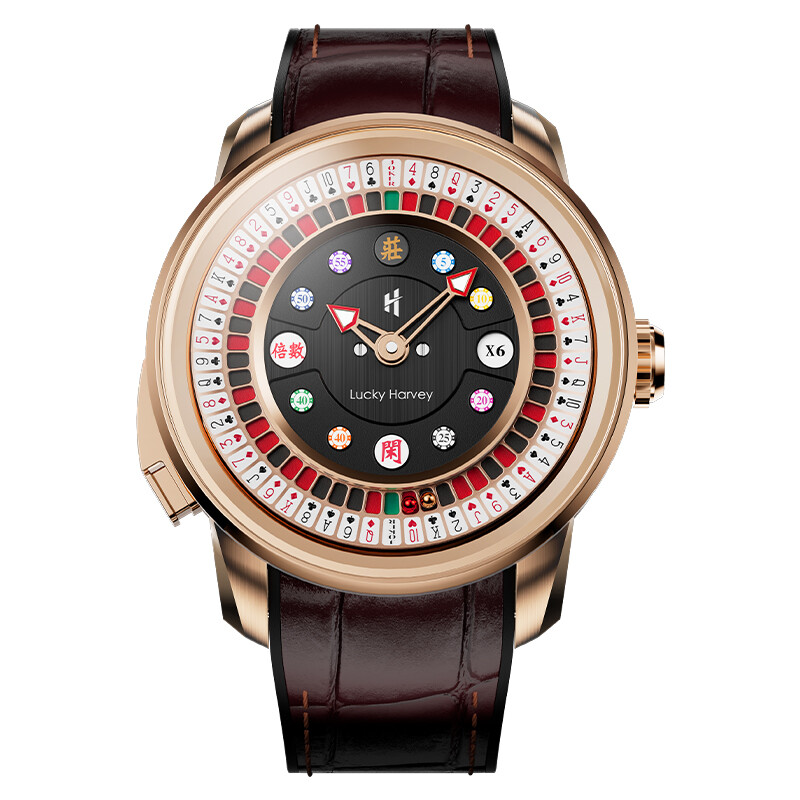 Pre-owned Lucky Brand Lucky Harvey Automatic Men Watch Series Poker Roulette Jacob Style Moving Figure