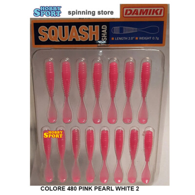 DAMIKI SQUASH SHAD 2" 480 PINK TROTA  LAGO FIUME LIGHT ROCK FISHING 15 PZ