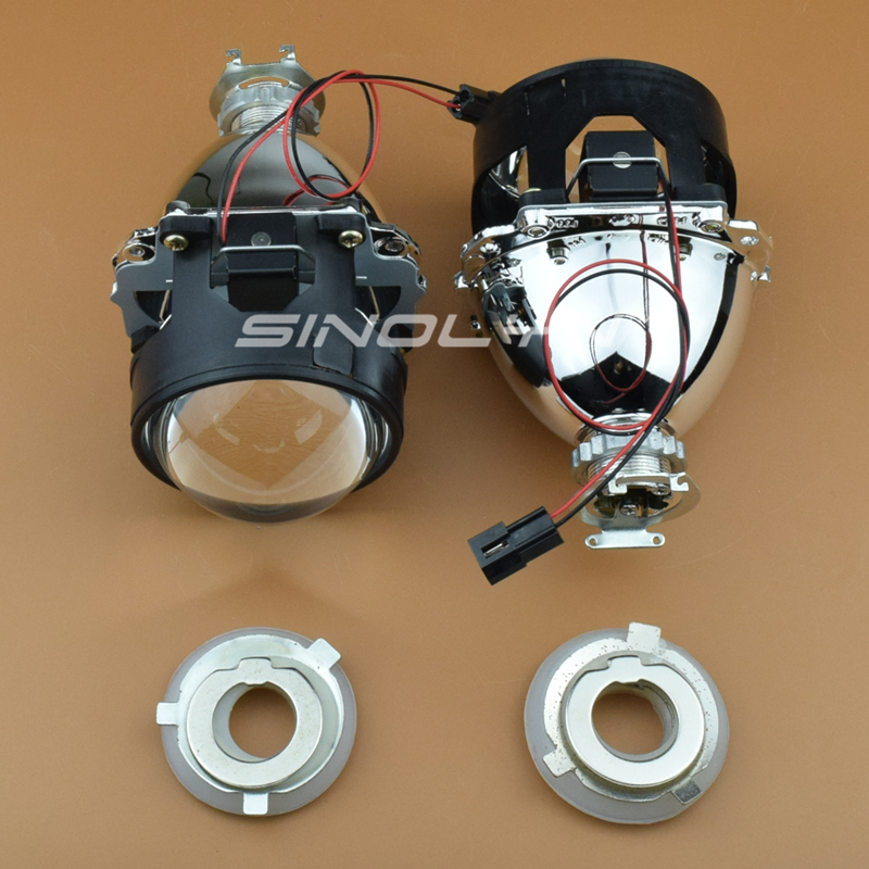 2.5'' Bi-xenon Projector Lens Headlights Retrofit For BMW ... 12v led wiring harness 