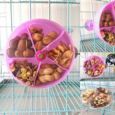 Pet Bird Feeder Parrot Bite Toy Wheel Foraging Case Puzzle Food Feed Dispenser