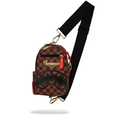 Сумка Sprayground Takeover The Throne Sling 910B6553NSZ коричневая AI24