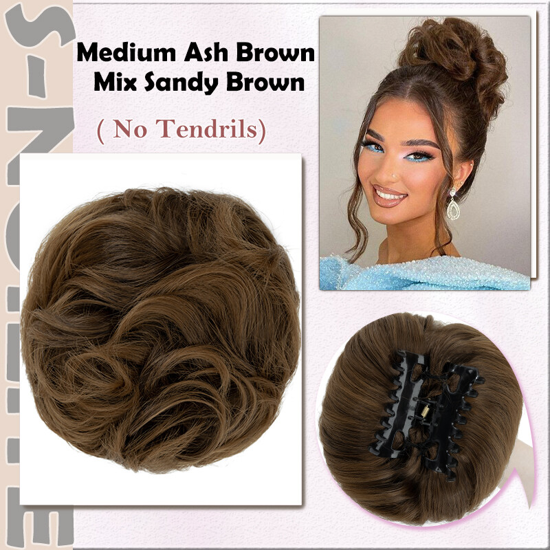 Curly Messy Bun Hair Piece Scrunchie Updo Claw Hair Extension Claw Hair