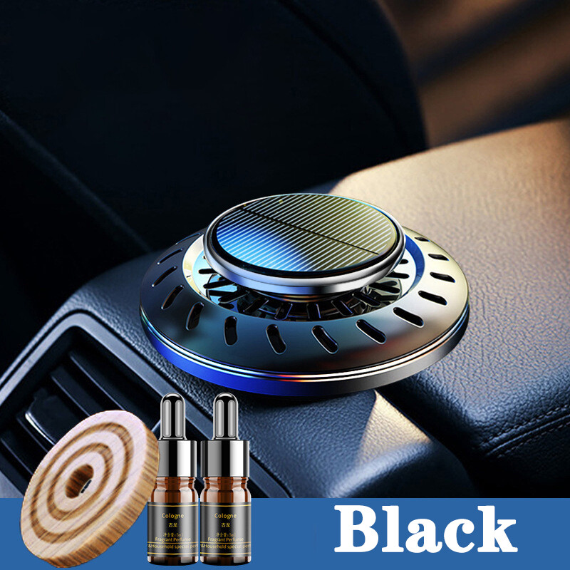 Solar Car Air Freshener Rotating Aroma Diffuser Fragrance Essential Oil Diffuser
