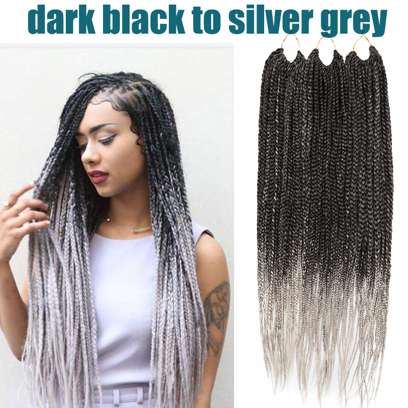 Colored Box Braid 26Inch Ombre Braids Hair Extension Crochet Hair African Braids