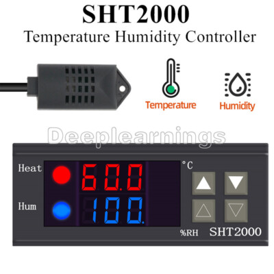 10A SHT2000 Thermostat Temperature Humidity Hygrometer Touch Controller SHT20