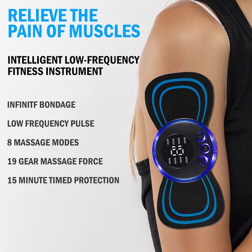 Mini Portable EMS Electric Neck Back Massager Muscle Stimulator for Pain Relief