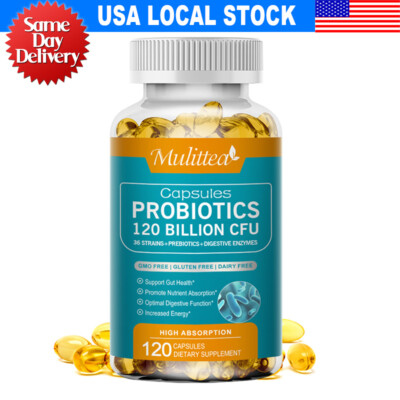 Probiotics Digestive Enzymes 120 Billion CFU Potency Immune Health 120 Capsules