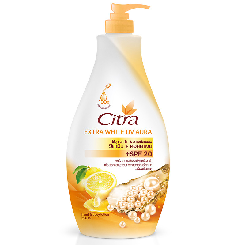 Citra Extra White Uv Aura Body Lotion Spf Pearl Lime Essence 590ml Ebay