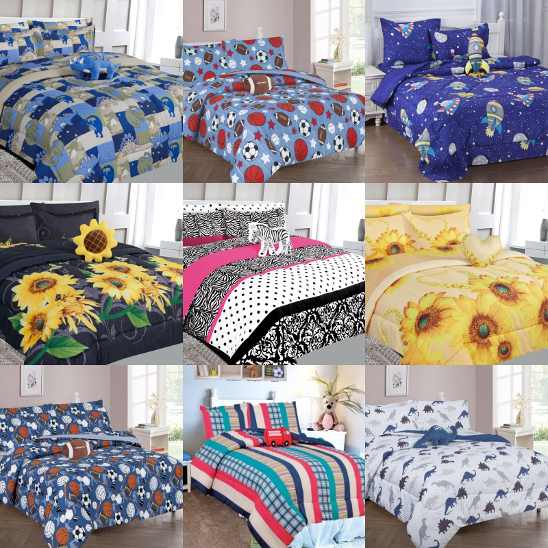 Comforter Many Designs Boys & Girls / Teens Sheet Pillow Cases & Furry Toy