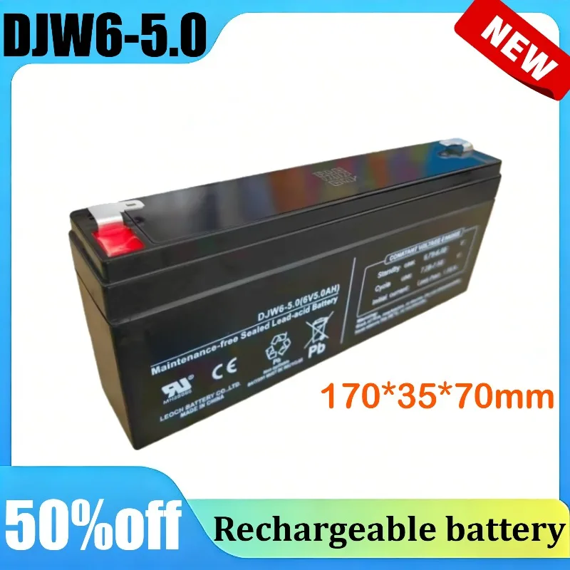 DJW6-5.0 6V 5.0Ah Lead-Acid Battery for Leoch for Electronic Scale for Waterproo