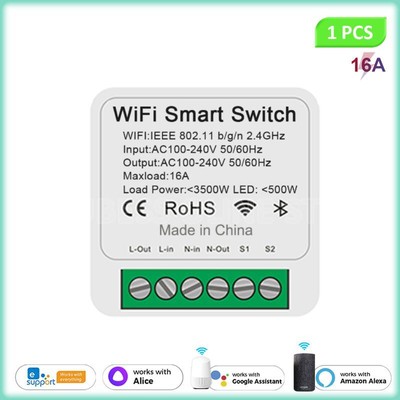 EWeLink Wifi 16A MINI Smart Switch DIY 2-way Control Modules APP Wireless Remote