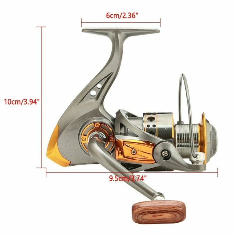 Gray Full Metal Wire Cup Fishing Reel Spinning Wheel Fishing Gear DC1000-7000