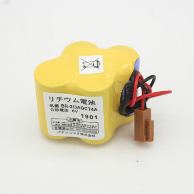 New BR-2/3AGCT4A A98L-0031-0025 6V 4400mAh High Capacity Battery for Fanuc +Plug