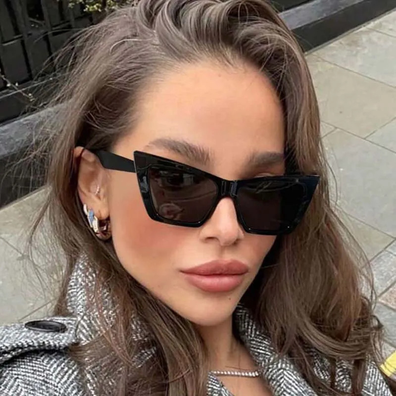 Cat Eye Sunglasses Women Men Vintage Mirror Punk Fashion Outdoor Shades