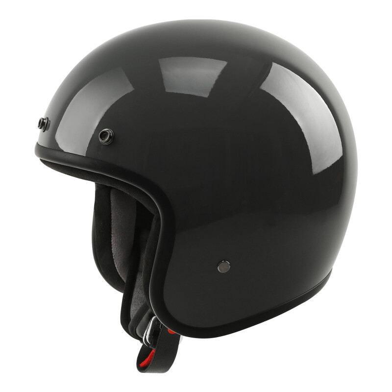 Gray Open Face Retro 3/4 Motorcycle Helmet DOT Biker Cruiser Bobber M L XL XXL