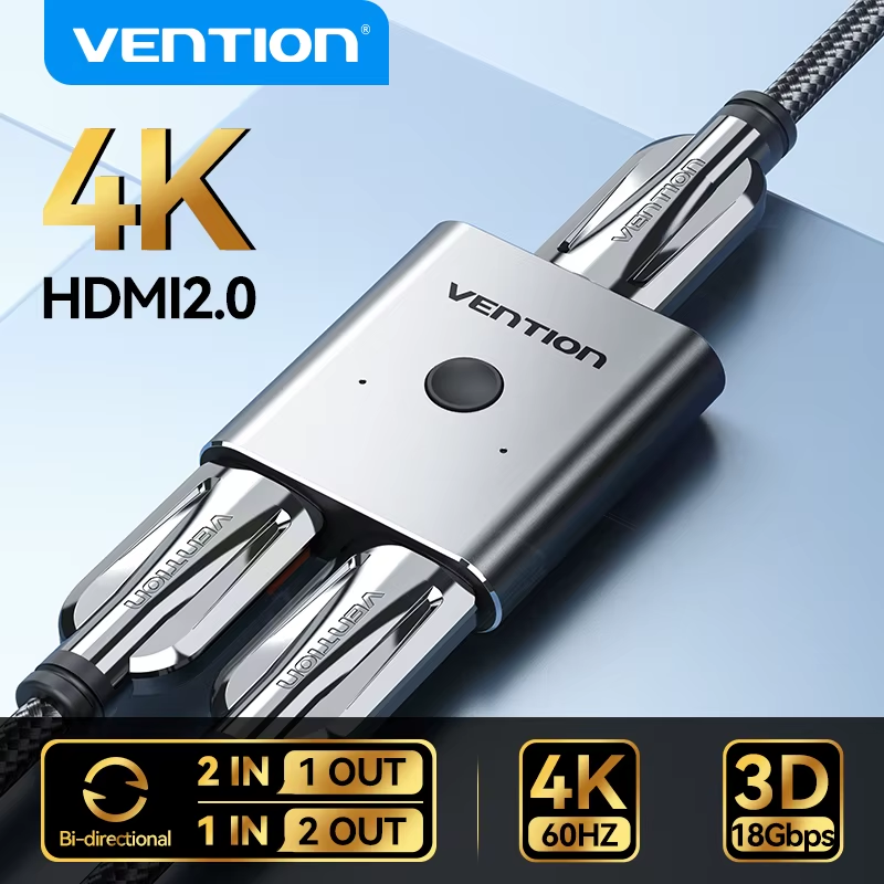 HDMI 2.1 Splitter Switch 8K 60Hz 4K120Hz 2 in 1 out for PC TV Xiaomi Series X PS