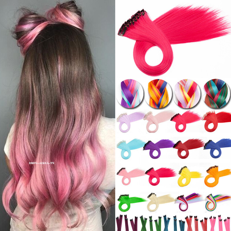 Ed Hair Extensions Clip In Fake Highlight Streaks For Human