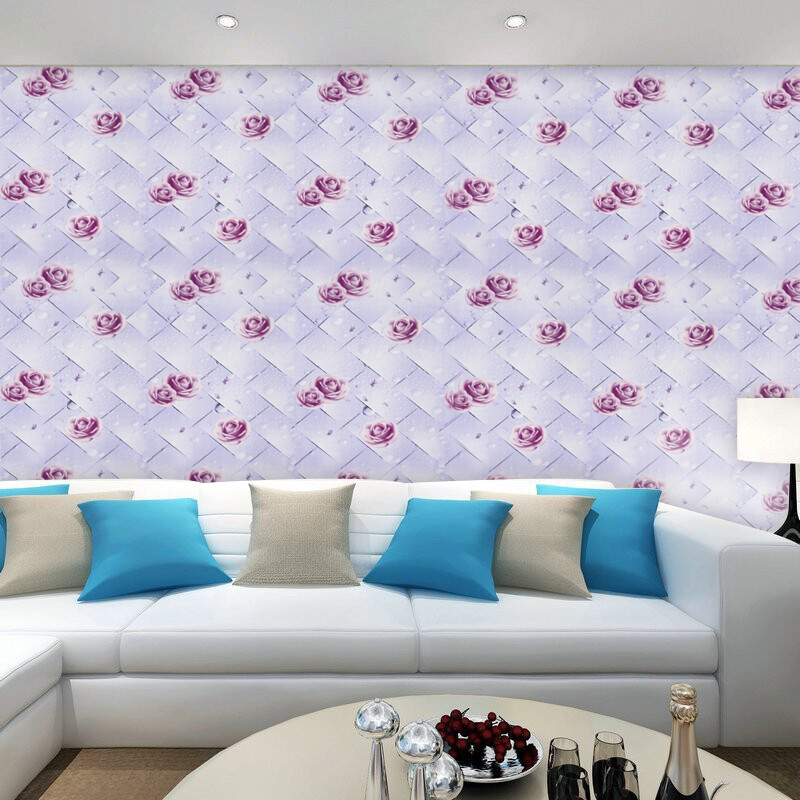 Purple Peel and Stick Contact Paper Flower Wallpaper Decor ...