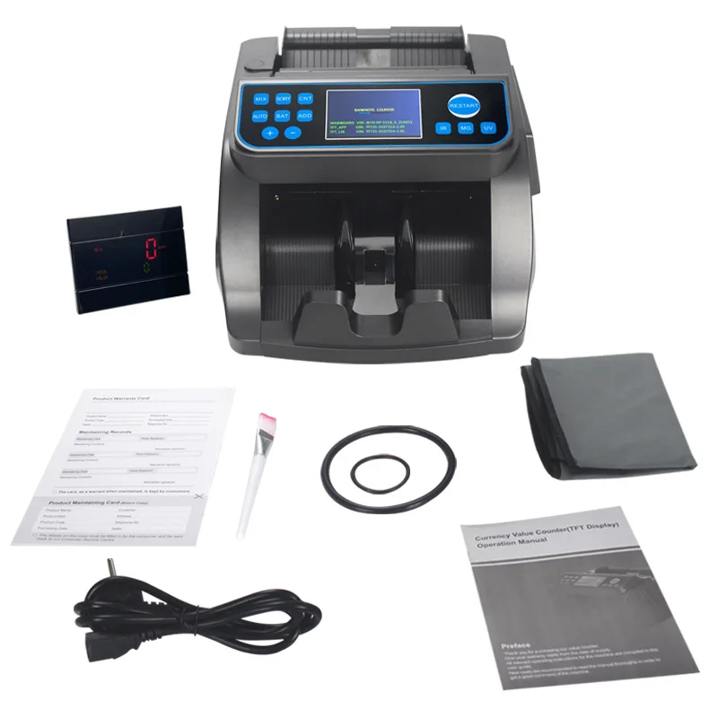 6000D EUR Mix Value Money Cash Counter Fake Bill Detector Banknote Fast Counting