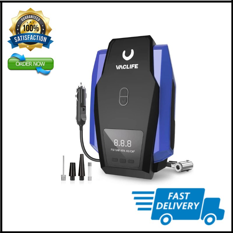 - Air Pump For Car Tires (up To 50 Psi)
