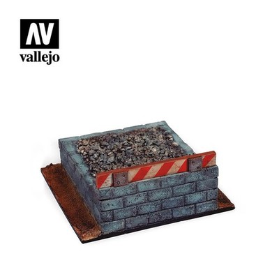 Railroad Buffer Block 11x11 cm - SC120 Vallejo Scenics, Unpainted Scale 1/35