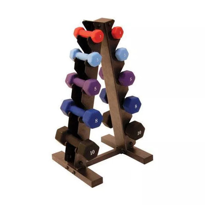 Black Barbell A-Frame Dumbbell Weight Rack