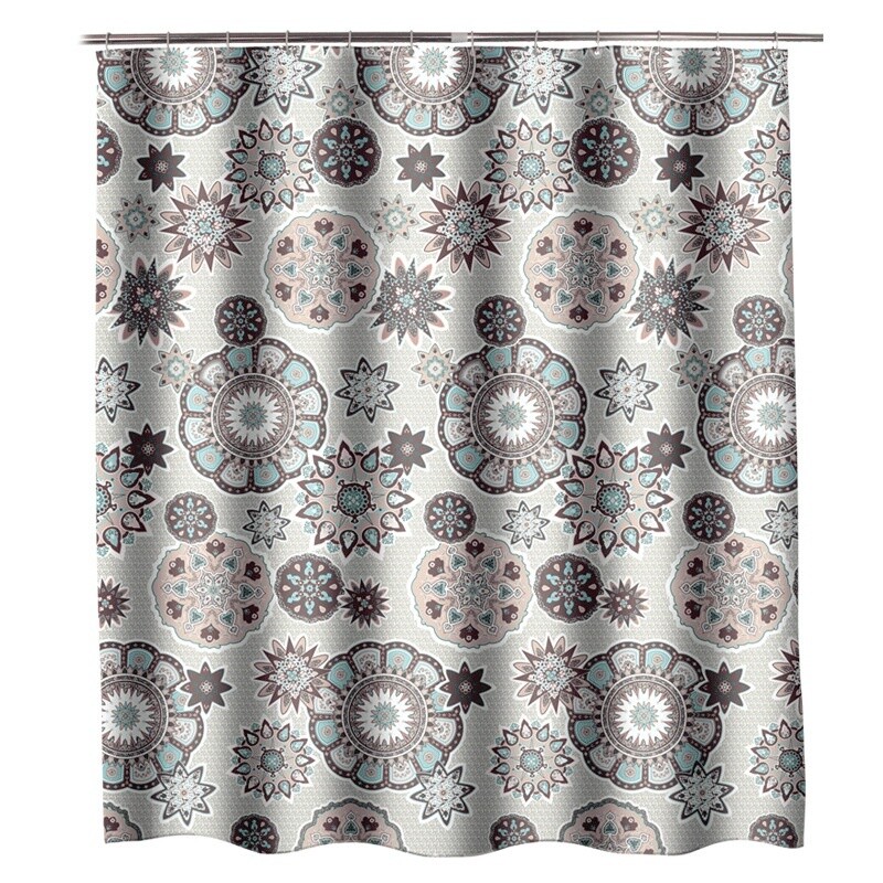 polyester-shower-curtain-floral-print-bathroom-curtains-waterproof-hooks