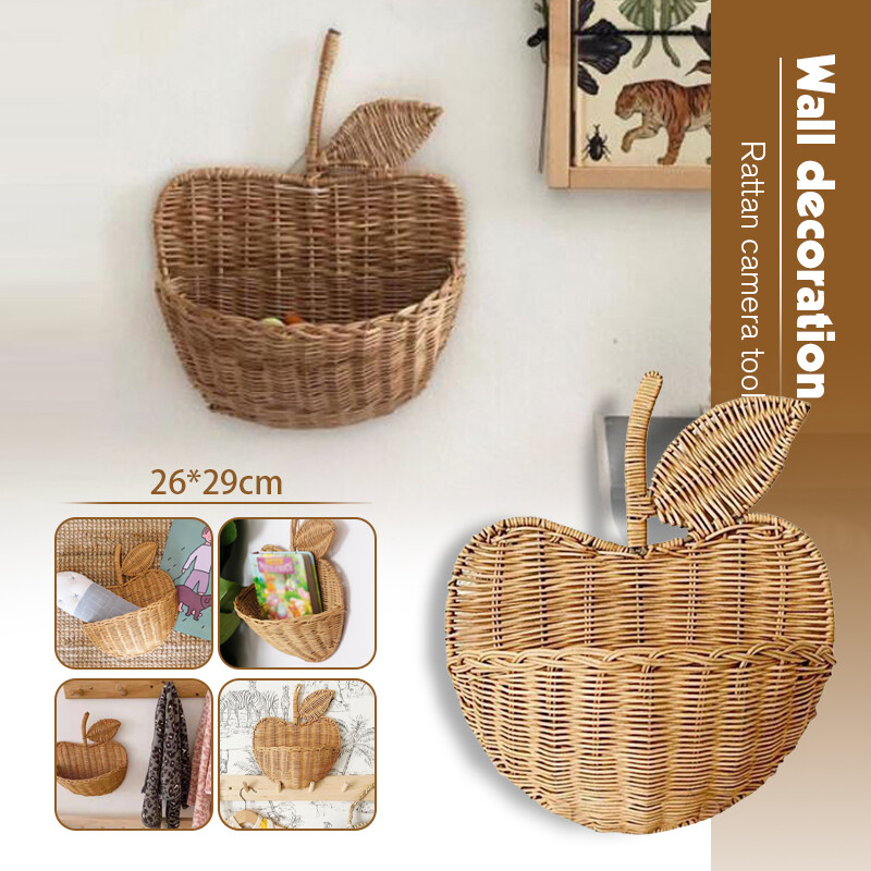 Hanging rattan basket sale