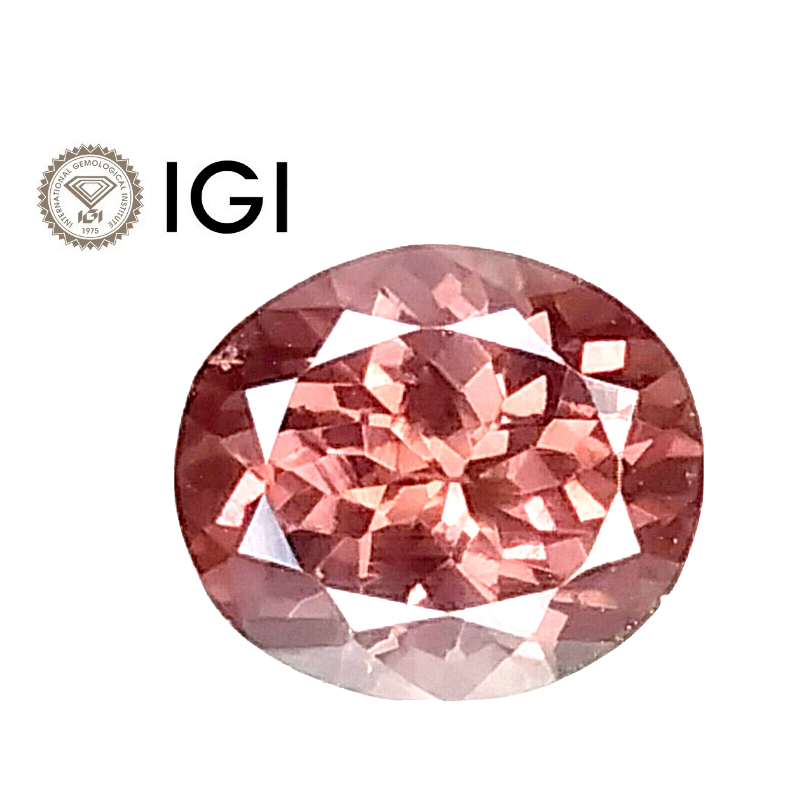 1.61CTS igi certified brown green /red natural color change