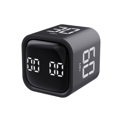 Cooking Cube Timer Desktop LCD Digital with Gravity Sensor Led Display for Time
