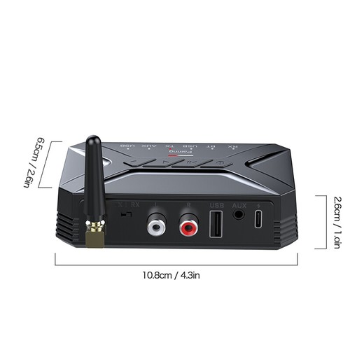 Long Range Bluetooth 5 Transmitter Receiver For TV Home Car Stereo Audio Adapter
