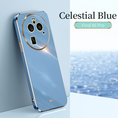 For Oppo Find X6 Pro, Luxury Shockproof Plating Border Soft TPU Jelly Case Cover