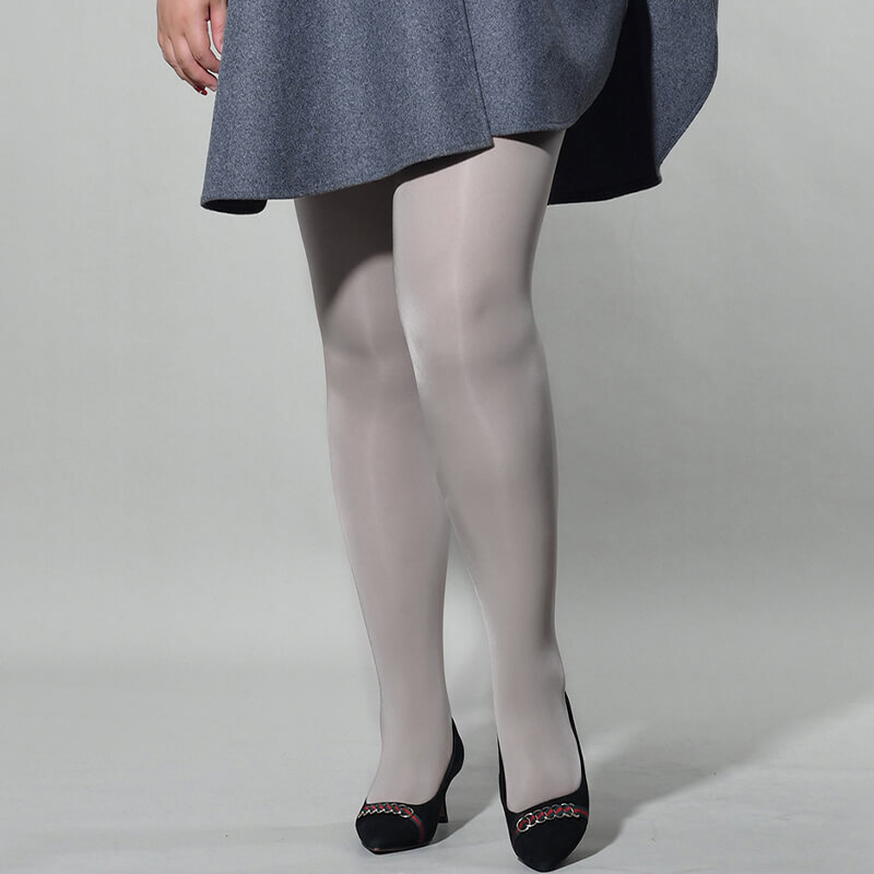 300lbs Plus Size Women Shiny Glossy Pantyhose Sheer Stockings Open Crotch Tights