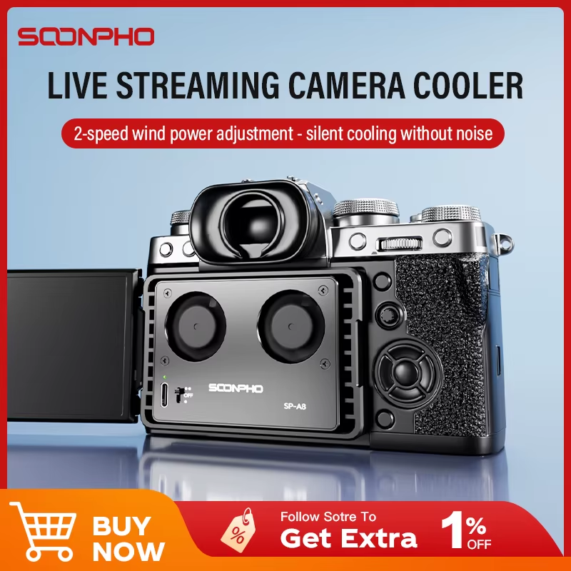 SP-A8 Camera Cooling Fan for Sony Canon FUJI A7M4 ZVE1 A6700 A7C2 ZVE10 ZV1 R5 9