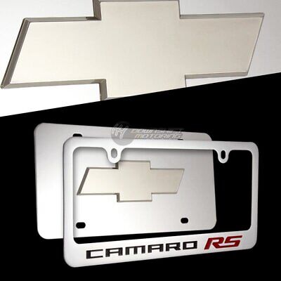 3D Chevrolet CAMARO RS Stainless Steel License Plate Frame - 2PCS Front & Back