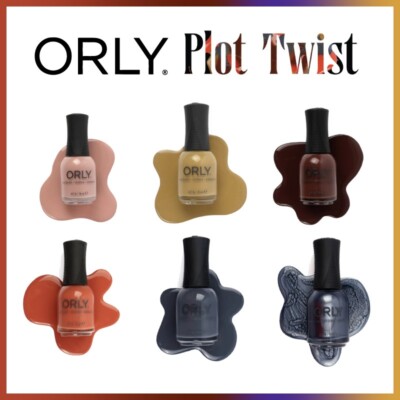 ORLY Plot Twist Collection Fall 2023 Nail Lacquer, Set of 6 - 0.6 oz (300-305)